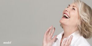 Female model for corrective jaw surgery